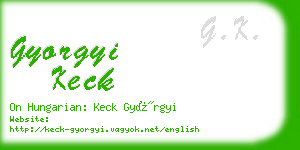 gyorgyi keck business card